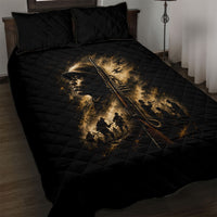 Harlem Hellfighters WWI Soldier Quilt Bed Set Vintage Military Jazz Band Artwork
