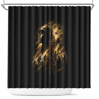 Harlem Hellfighters WWI Soldier Shower Curtain Vintage Military Jazz Band Artwork