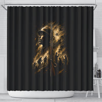 Harlem Hellfighters WWI Soldier Shower Curtain Vintage Military Jazz Band Artwork