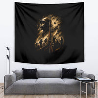 Harlem Hellfighters WWI Soldier Tapestry Vintage Military Jazz Band Artwork