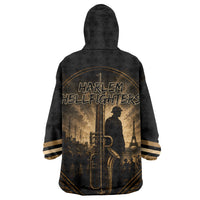 Harlem Hellfighters WWI Soldier Wearable Blanket Hoodie Vintage Military Jazz Band Artwork