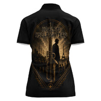 Harlem Hellfighters WWI Soldier Women Polo Shirt Vintage Military Jazz Band Artwork