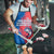 Faroe Islands Apron with Viking Fish Illustration Red Blue Runic Design - Wonder Print Shop