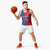Faroe Islands Basketball Jersey with Viking Fish Illustration Red Blue Runic Design - Wonder Print Shop