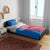 Faroe Islands Bedding Set with Viking Fish Illustration Red Blue Runic Design - Wonder Print Shop