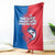 Faroe Islands Blanket with Viking Fish Illustration Red Blue Runic Design - Wonder Print Shop