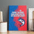 Faroe Islands Canvas Wall Art with Viking Fish Illustration Red Blue Runic Design - Wonder Print Shop