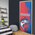 Faroe Islands Door Cover with Viking Fish Illustration Red Blue Runic Design - Wonder Print Shop