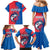 Faroe Islands Family Matching Mermaid Dress and Hawaiian Shirt with Viking Fish Illustration Red Blue Runic Design - Wonder Print Shop