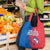 Faroe Islands Grocery Bag with Viking Fish Illustration Red Blue Runic Design - Wonder Print Shop