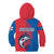 Faroe Islands Kid Hoodie with Viking Fish Illustration Red Blue Runic Design - Wonder Print Shop