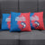 Faroe Islands Pillow Cover with Viking Fish Illustration Red Blue Runic Design - Wonder Print Shop