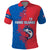 Faroe Islands Polo Shirt with Viking Fish Illustration Red Blue Runic Design - Wonder Print Shop