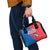 Faroe Islands Shoulder Handbag with Viking Fish Illustration Red Blue Runic Design - Wonder Print Shop