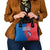Faroe Islands Shoulder Handbag with Viking Fish Illustration Red Blue Runic Design - Wonder Print Shop