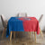 Faroe Islands Tablecloth with Viking Fish Illustration Red Blue Runic Design - Wonder Print Shop
