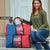 Faroe Islands Travel Bag with Viking Fish Illustration Red Blue Runic Design - Wonder Print Shop