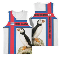 Faroe Islands Basketball Jersey with Red Blue Cross Design and Puffin Bird - Wonder Print Shop