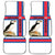 Faroe Islands Car Mats with Red Blue Cross Design and Puffin Bird - Wonder Print Shop