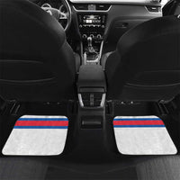 Faroe Islands Car Mats with Red Blue Cross Design and Puffin Bird - Wonder Print Shop