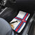 Faroe Islands Car Mats with Red Blue Cross Design and Puffin Bird - Wonder Print Shop