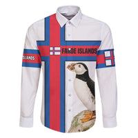 Faroe Islands Family Matching Mermaid Dress and Hawaiian Shirt with Red Blue Cross Design and Puffin Bird - Wonder Print Shop