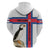 Faroe Islands Hoodie with Red Blue Cross Design and Puffin Bird - Wonder Print Shop