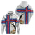 Faroe Islands Hoodie with Red Blue Cross Design and Puffin Bird - Wonder Print Shop
