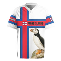 Faroe Islands Rugby Jersey with Red Blue Cross Design and Puffin Bird - Wonder Print Shop
