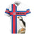 Faroe Islands Rugby Jersey with Red Blue Cross Design and Puffin Bird - Wonder Print Shop