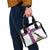 Faroe Islands Shoulder Handbag with Red Blue Cross Design and Puffin Bird - Wonder Print Shop