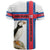 Faroe Islands T Shirt with Red Blue Cross Design and Puffin Bird - Wonder Print Shop