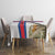 Faroe Islands Tablecloth with Red Blue Cross Design and Puffin Bird - Wonder Print Shop