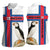 Faroe Islands Women Sleeveless Polo Shirt with Red Blue Cross Design and Puffin Bird - Wonder Print Shop