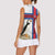 Faroe Islands Women Sleeveless Polo Shirt with Red Blue Cross Design and Puffin Bird - Wonder Print Shop