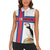 Faroe Islands Women Sleeveless Polo Shirt with Red Blue Cross Design and Puffin Bird - Wonder Print Shop