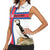 Faroe Islands Women Sleeveless Polo Shirt with Red Blue Cross Design and Puffin Bird - Wonder Print Shop