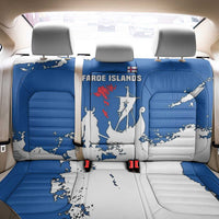 Faroe Islands Back Car Seat Cover with Viking Ship and Map Silhouette - Wonder Print Shop
