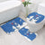 Faroe Islands Bathroom Set with Viking Ship and Map Silhouette - Wonder Print Shop