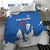 Faroe Islands Bedding Set with Viking Ship and Map Silhouette - Wonder Print Shop