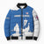 Faroe Islands Bomber Puffer Jacket with Viking Ship and Map Silhouette - Wonder Print Shop