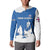 Faroe Islands Button Sweatshirt with Viking Ship and Map Silhouette - Wonder Print Shop