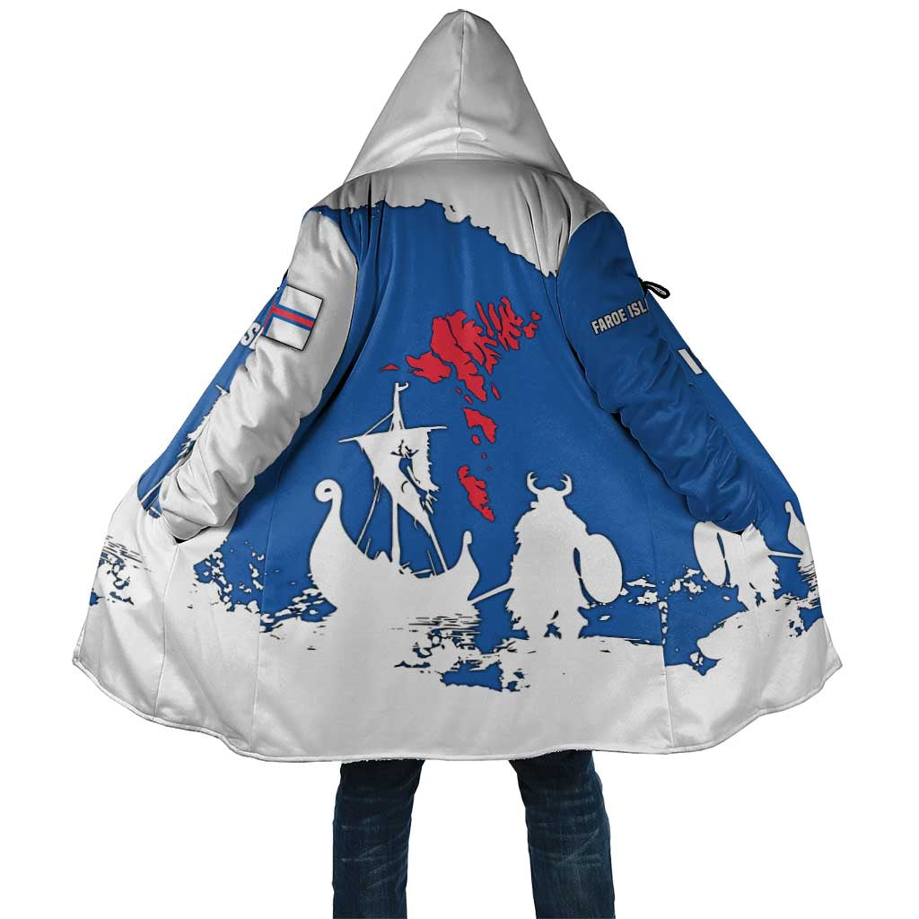Faroe Islands Cloak with Viking Ship and Map Silhouette - Wonder Print Shop