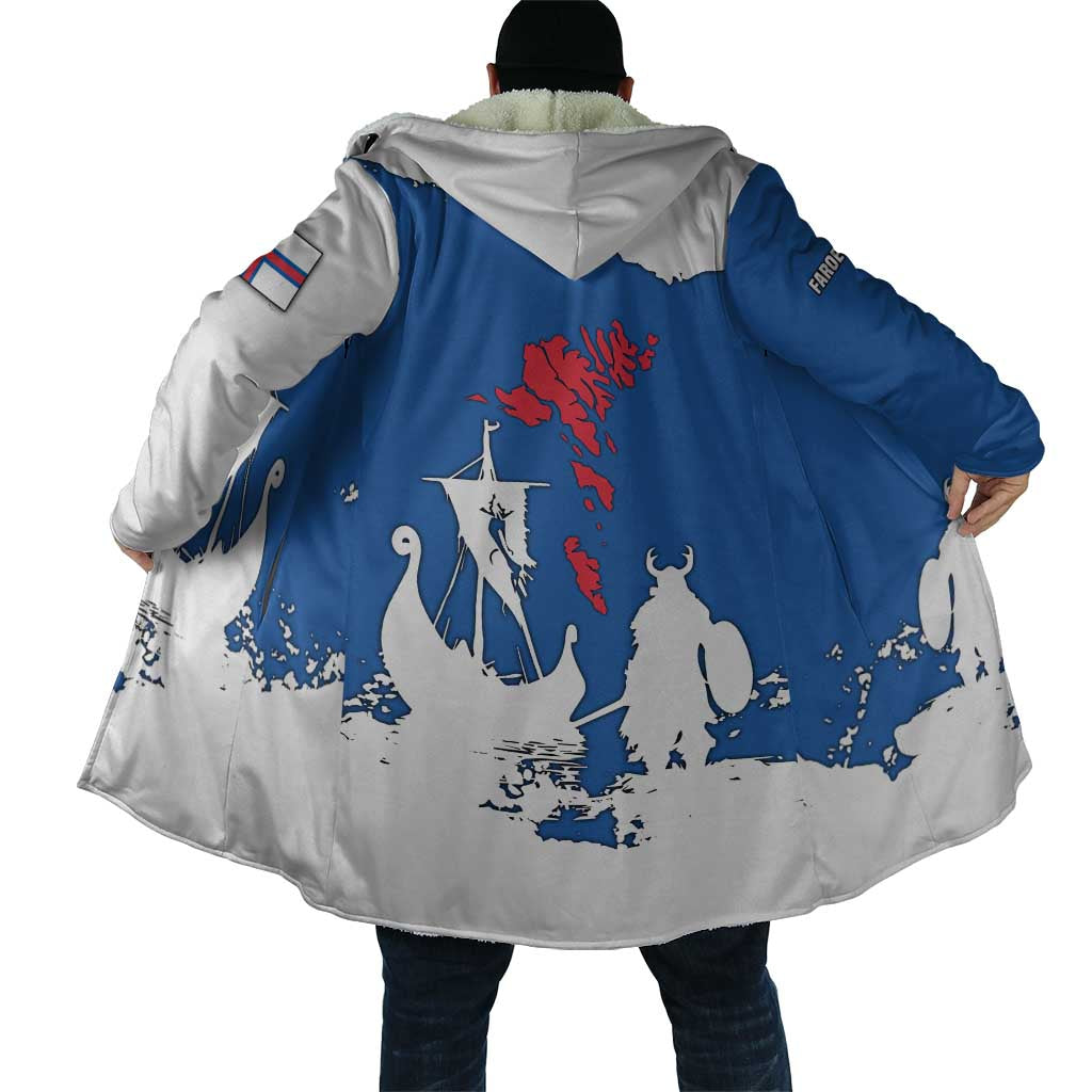 Faroe Islands Cloak with Viking Ship and Map Silhouette - Wonder Print Shop