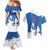 Faroe Islands Couples Matching Mermaid Dress and Hawaiian Shirt with Viking Ship and Map Silhouette - Wonder Print Shop