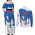 Faroe Islands Couples Matching Off Shoulder Maxi Dress and Long Sleeve Button Shirt with Viking Ship and Map Silhouette - Wonder Print Shop