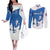 Faroe Islands Couples Matching Off The Shoulder Long Sleeve Dress and Long Sleeve Button Shirt with Viking Ship and Map Silhouette - Wonder Print Shop