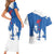 Faroe Islands Couples Matching Short Sleeve Bodycon Dress and Hawaiian Shirt with Viking Ship and Map Silhouette - Wonder Print Shop