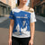 Faroe Islands Cross Shoulder Shirt with Viking Ship and Map Silhouette - Wonder Print Shop