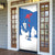 Faroe Islands Door Cover with Viking Ship and Map Silhouette - Wonder Print Shop